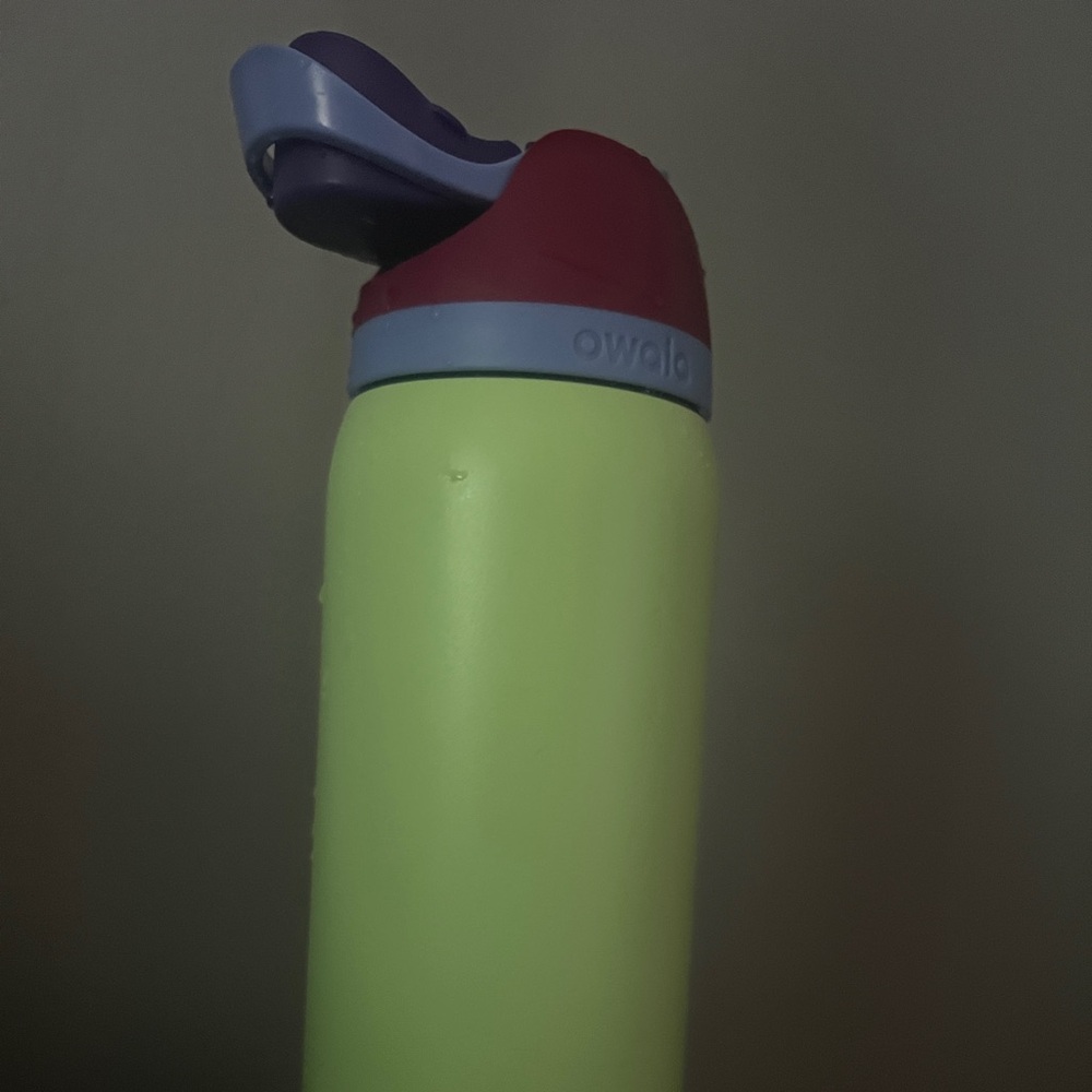 Owala Lime Green and Purple Water Bottle